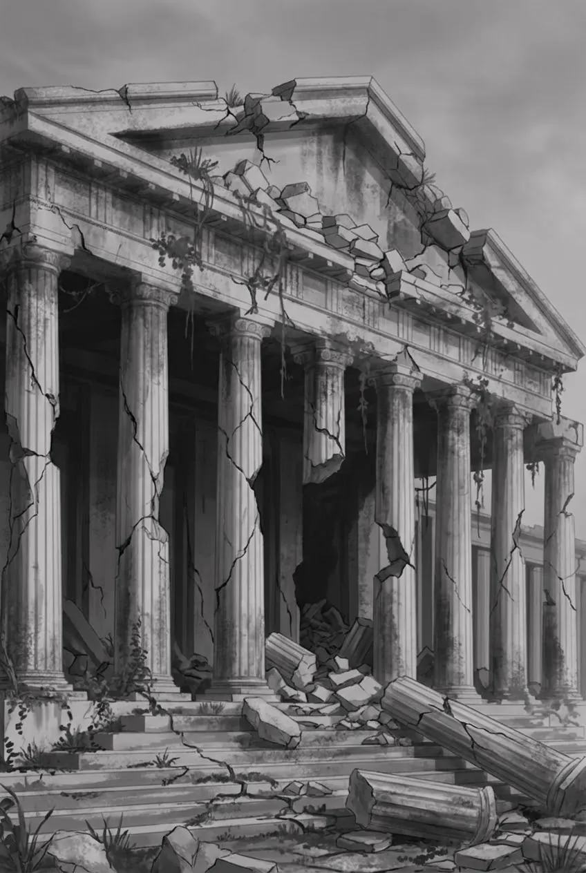 Field guide illustration: The Institutional Wreckage